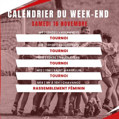 Calendrier 1 du 16 11 2024