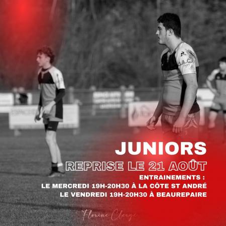 Reprise des juniors