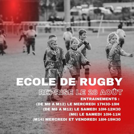 Reprise ecole de rugby